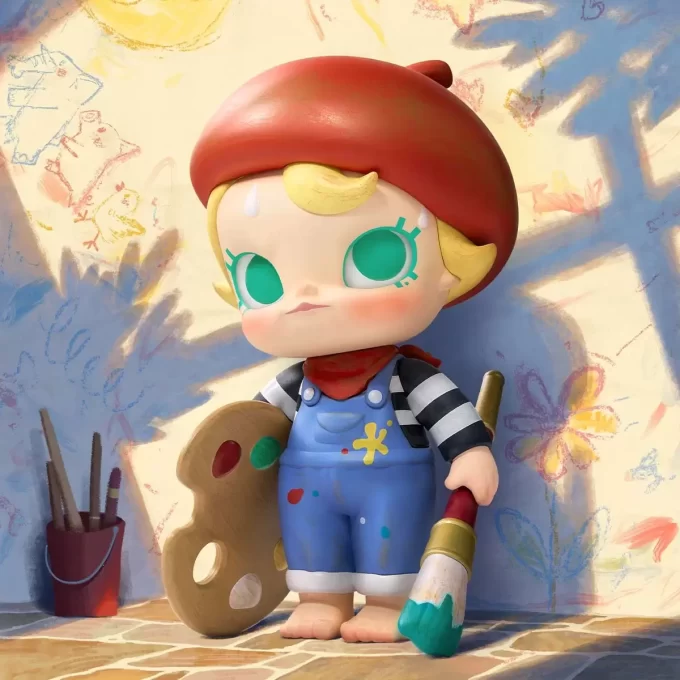 Baby Molly Future Painter-figur