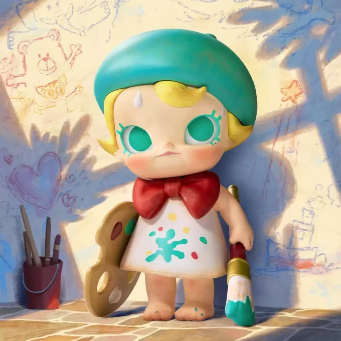 Baby Molly Future Painter-figur