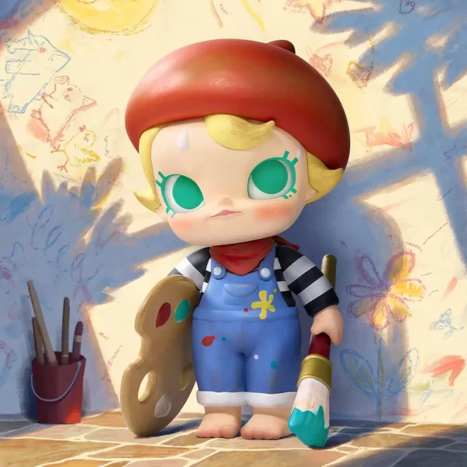 Baby Molly Future Painter-figur