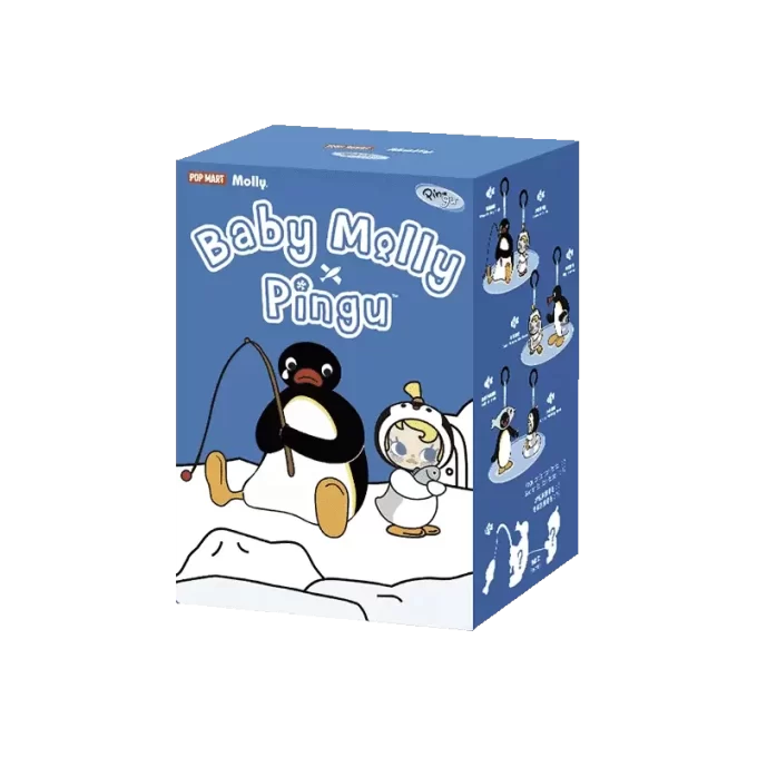 Baby Molly × Pingu Happy Fishing-serien – vinylplysjanheng – blindboks