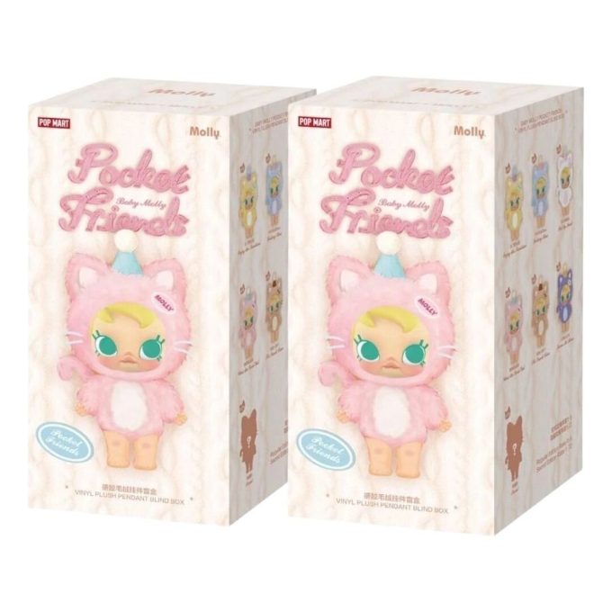 Baby Molly Pocket Friends vinyl plysjanheng forseglet etui (2 blinde esker)