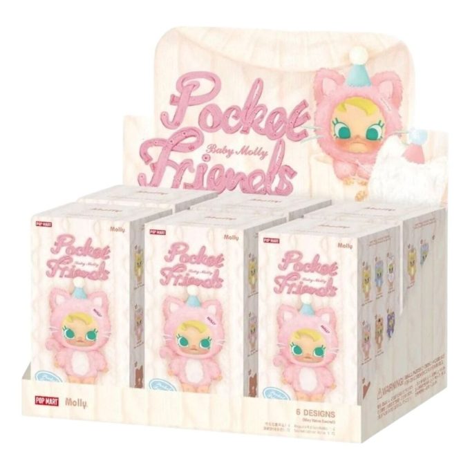 Baby Molly Pocket Friends vinyl plysjanheng forseglet etui (6 blinde esker)