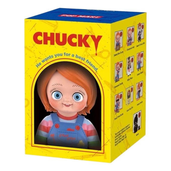 Chucky-franchisefigurer i forseglet etui (1 blindboks)