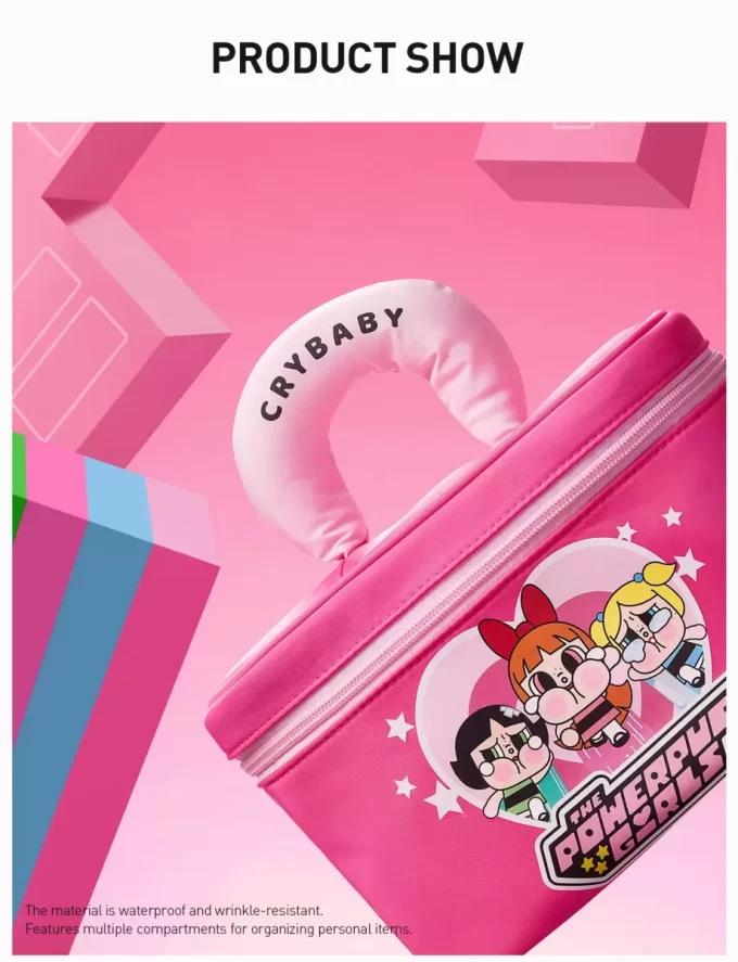 CRYBABY × Powerpuff Girls-serien – Kosmetikkveske