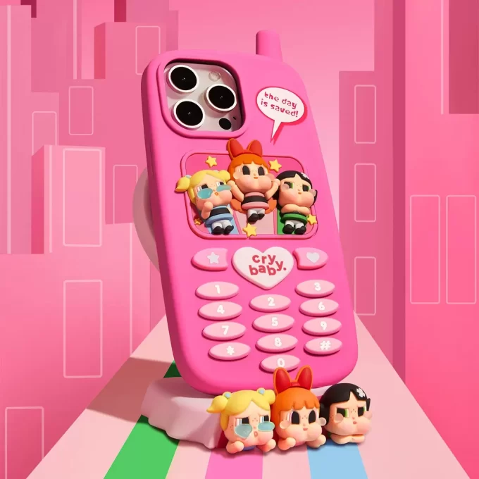 CRYBABY × Powerpuff Girls-serien – Mobiltelefonbrakett