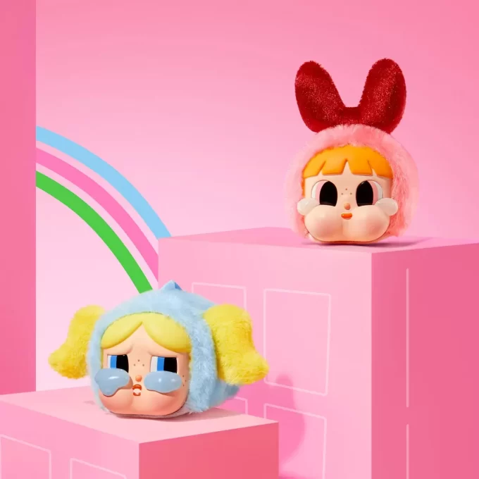 CRYBABY × Powerpuff Girls-serien – Vinylansikt Plysjboks