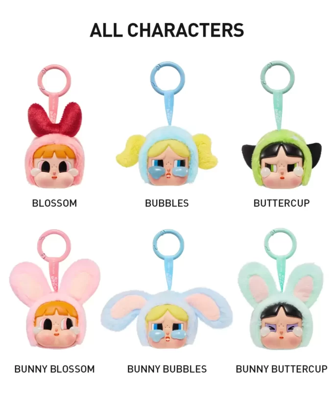CRYBABY × Powerpuff Girls-serien – Vinylansikt Plysjboks