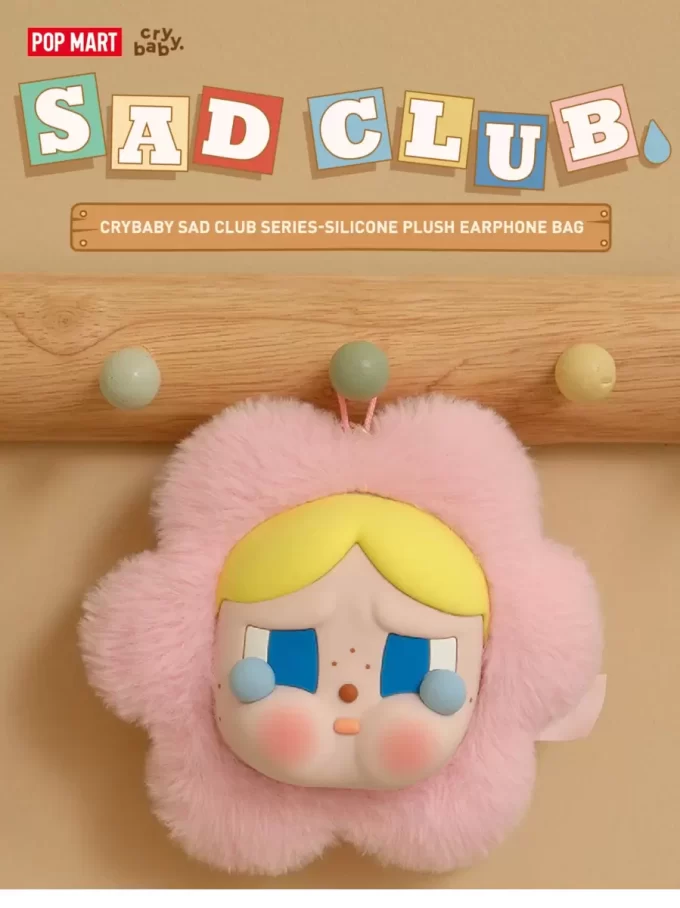 CRYBABY Sad Club-serien – silikonplysj-øretelefonveske