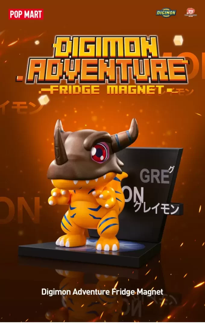 Digimon Adventure kjøleskapsmagnetseriefigurer