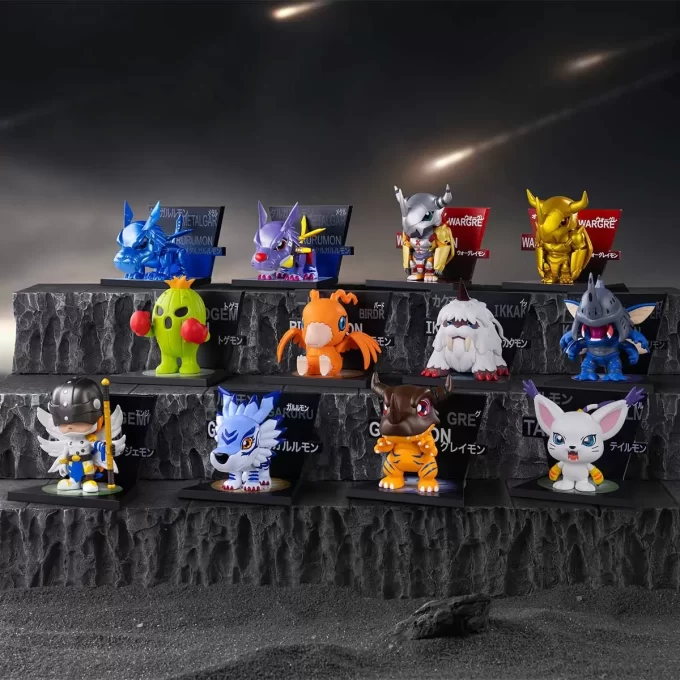 Digimon Adventure kjøleskapsmagnetseriefigurer