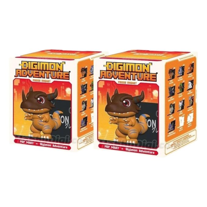 Digimon kjøleskapsmagnet forseglet etui (2 blinde esker)