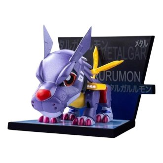 Digimon kjøleskapsmagnet forseglet etui &laquo;Metall Garurumon&raquo;