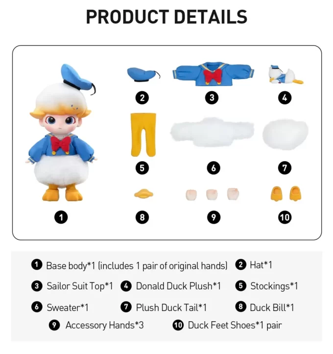 DIMOO Donald Duck 1/8 actionfigur