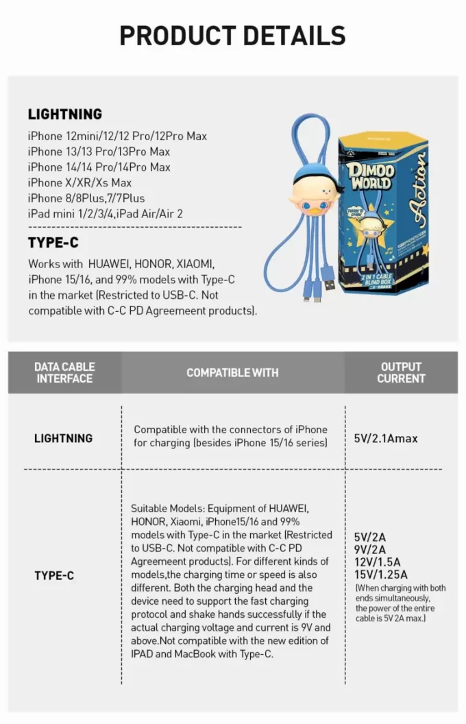 DIMOO WORLD × DISNEY-serien – 2-i-1-kabelboks