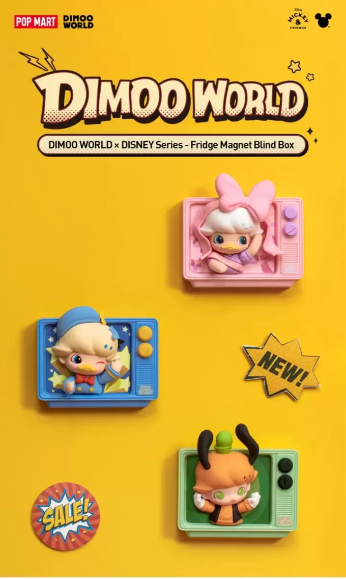 DIMOO WORLD × DISNEY-serien – kjøleskapsmagnet til blindboks