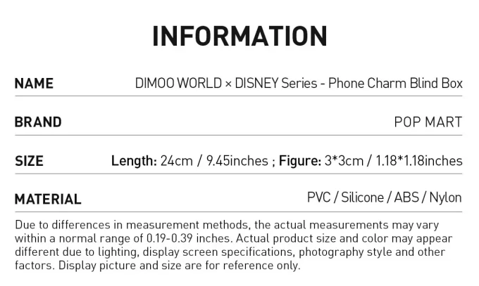DIMOO WORLD × DISNEY-serien – Mobiltelefonsnor – Blindboks