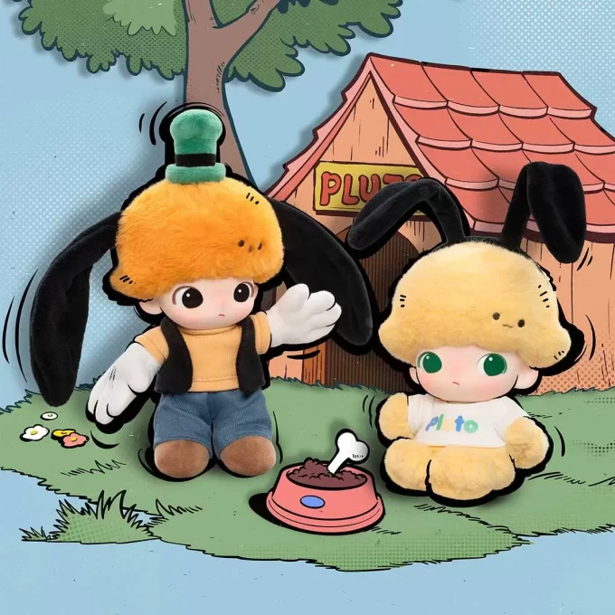 DIMOO WORLD × DISNEY-serien – vinylplysjnøkkelring – blindboks