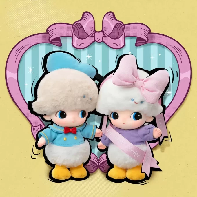 DIMOO WORLD × DISNEY-serien – vinylplysjnøkkelring – blindboks