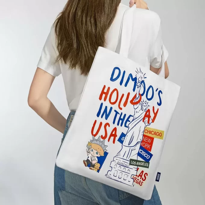 DIMOOS FERIE I USA-SERIE – lerretsveske