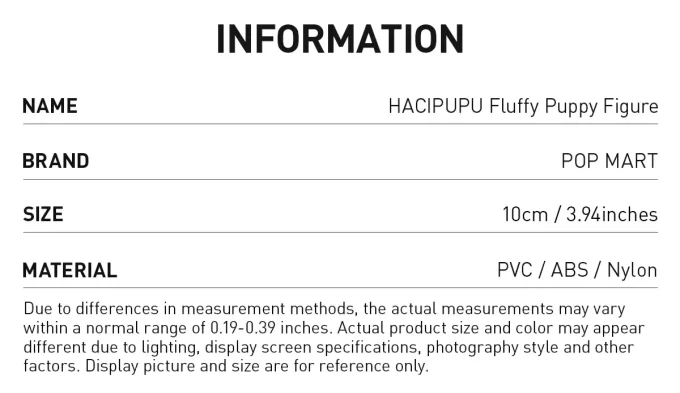 HACIPUPU Fluffy valpefigur