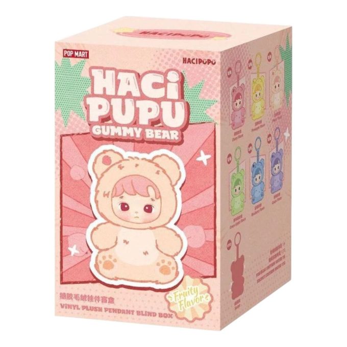 Hacipupu Gummibjørn Vinyl Plysjanheng Forseglet Etui (1 Blindboks)