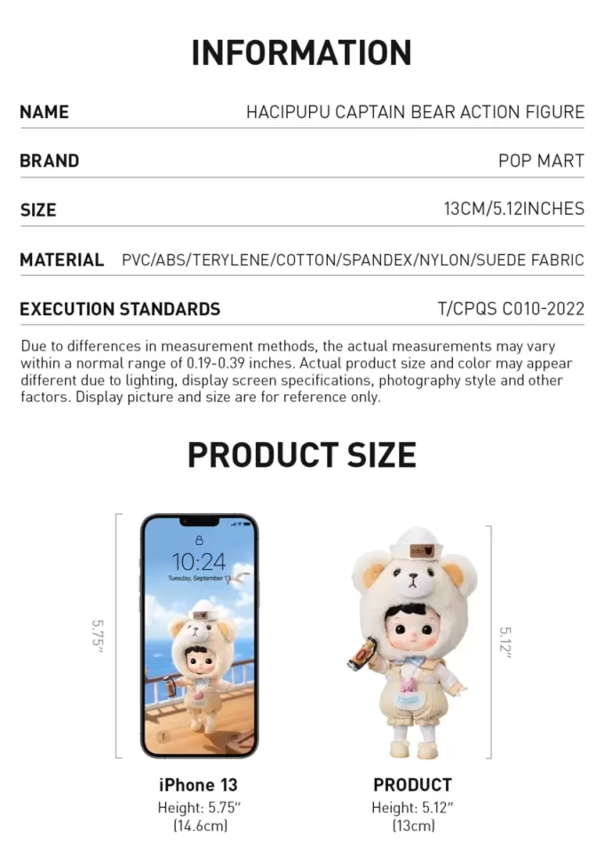 HACIPUPU Kaptein Bjørn Actionfigur