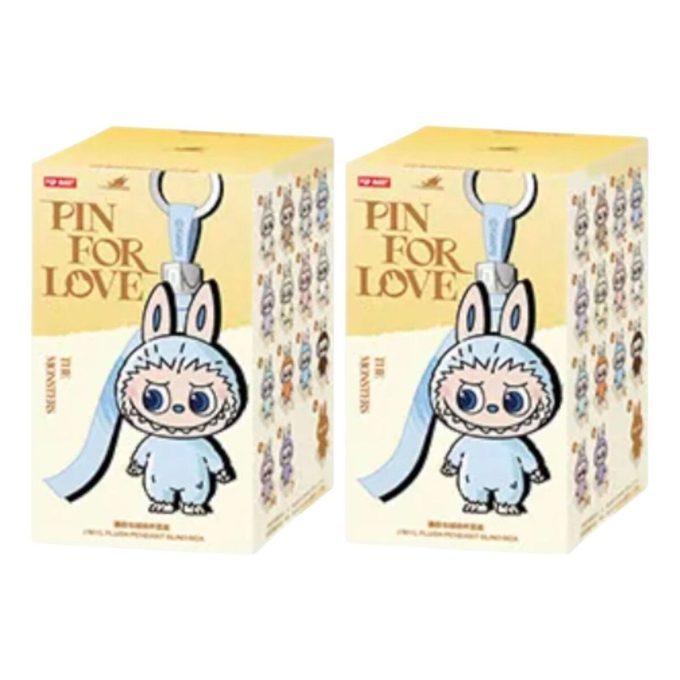 Labubu Pin for Love Plysjanheng Forseglet Etui (A–M) (2 Blindbokser)