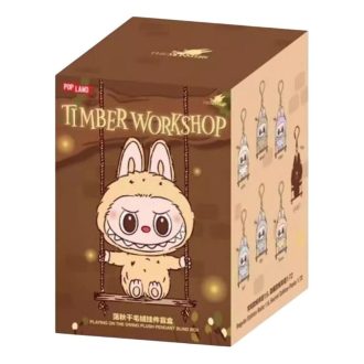 Labubu The Monsters Timber Workshop Playing on the Swing Pendant Pop Land Eksklusivt forseglet etui (1 blindboks)