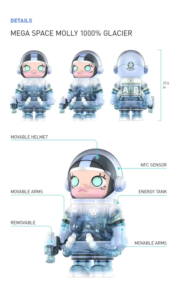 MEGA-KOLLEKSJON 1000 % SPACE MOLLY Glacier