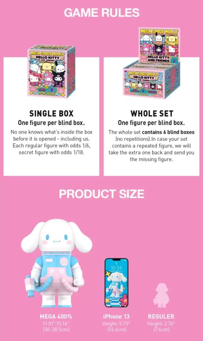 MEGA SPACE MOLLY 400 % Hello Kitty og vennene sine-serien