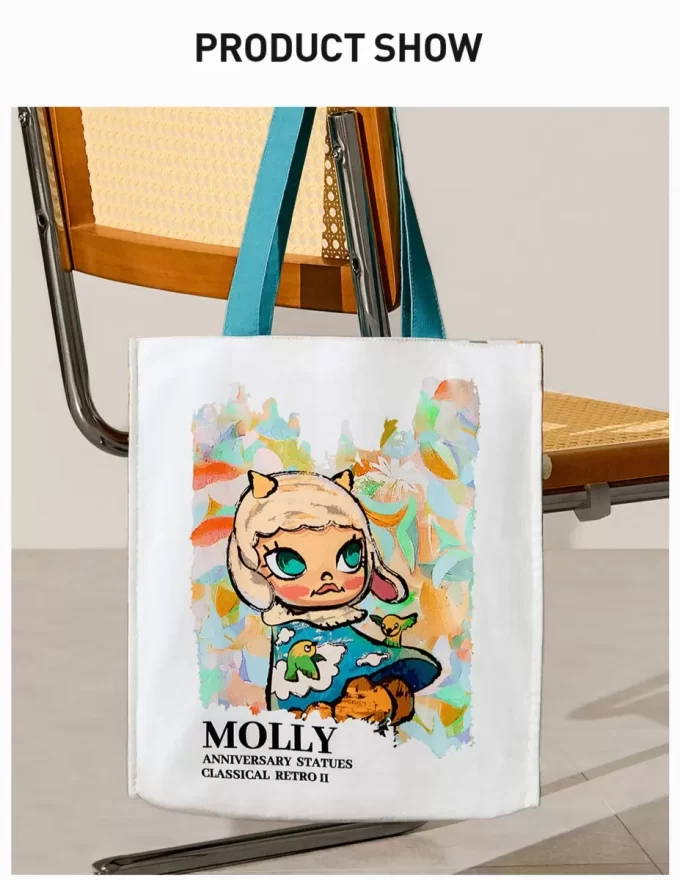MOLLY jubileumsstatue klassisk retro 2-serie – lerretsveske