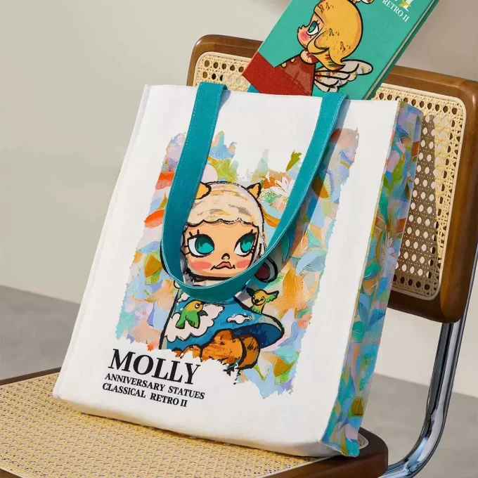 MOLLY jubileumsstatue klassisk retro 2-serie – lerretsveske