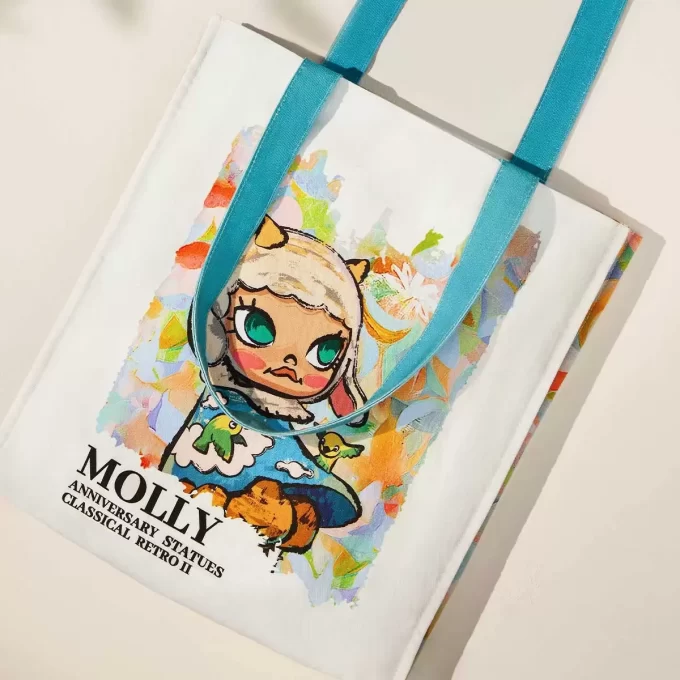 MOLLY jubileumsstatue klassisk retro 2-serie – lerretsveske