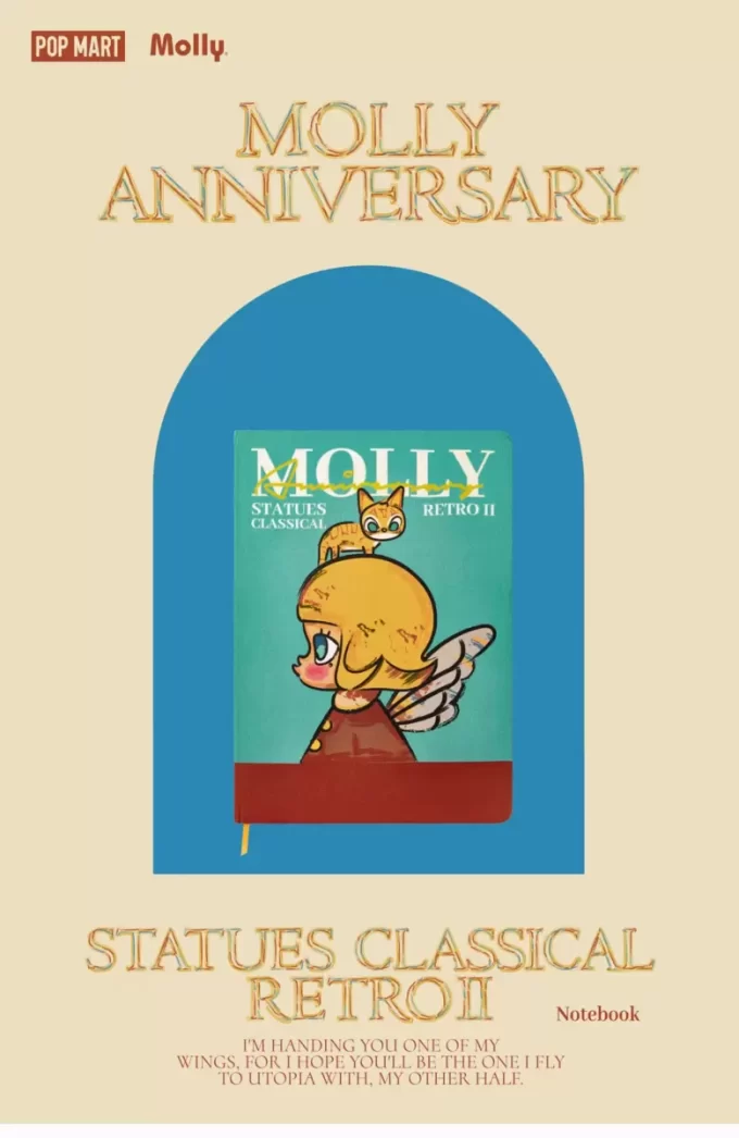 MOLLY jubileumsstatue klassisk retro 2-serie – notatbok