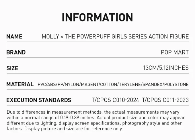 MOLLY × Powerpuff-jentene-serien actionfigur
