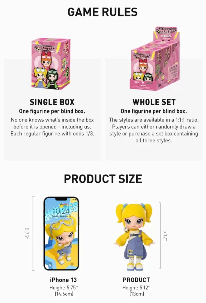 MOLLY × Powerpuff-jentene-serien actionfigur