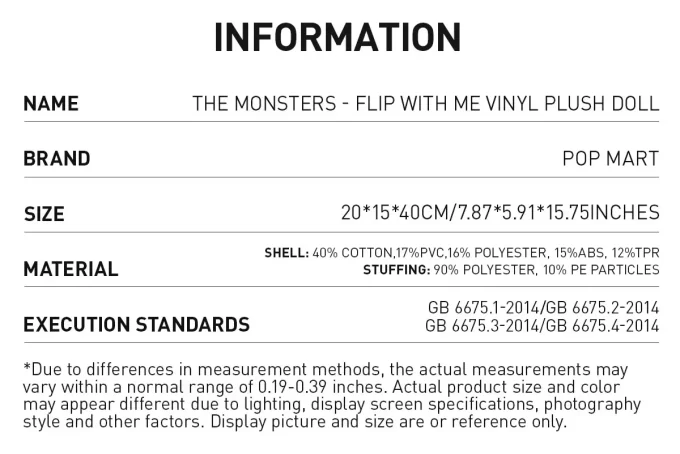MONSTERNE – SNUR MED MEG Vinylplysjdukke