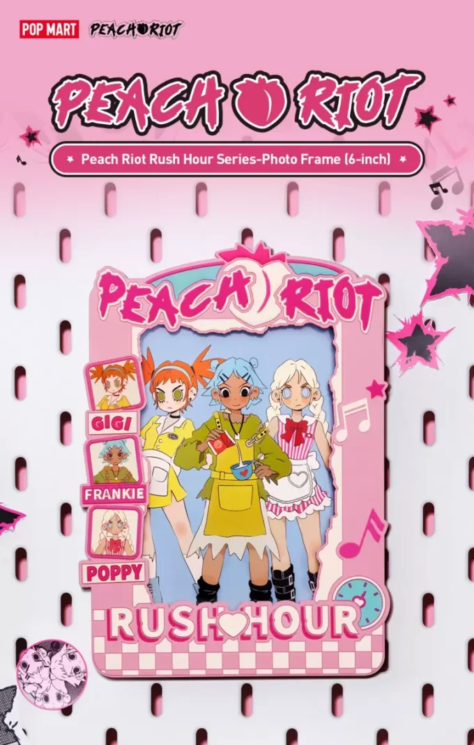Peach Riot Rush Hour-serien – fotoramme (6 tommer)