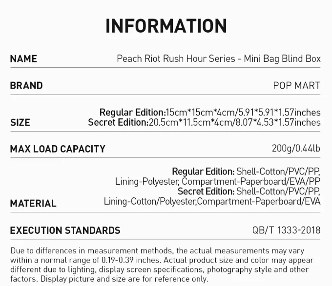 Peach Riot Rush Hour-serien – Mini-veske i blindboks