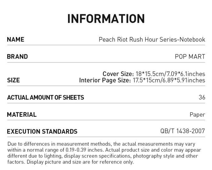 Peach Riot Rush Hour-serien – Notatbok