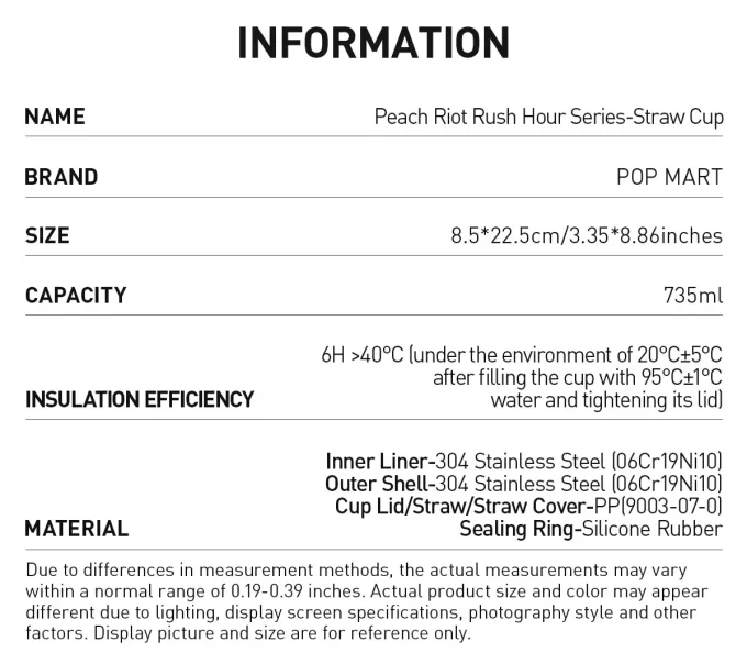 Peach Riot Rush Hour-serien – Straw Cup