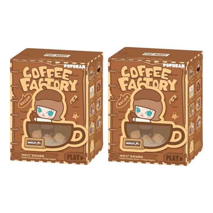 Pop Bean Coffee Factory kjøleskapsmagnet forseglet etui (2 blinde esker)