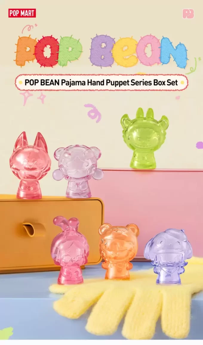 POP BEAN Pajama hånddukkeserie bokssett