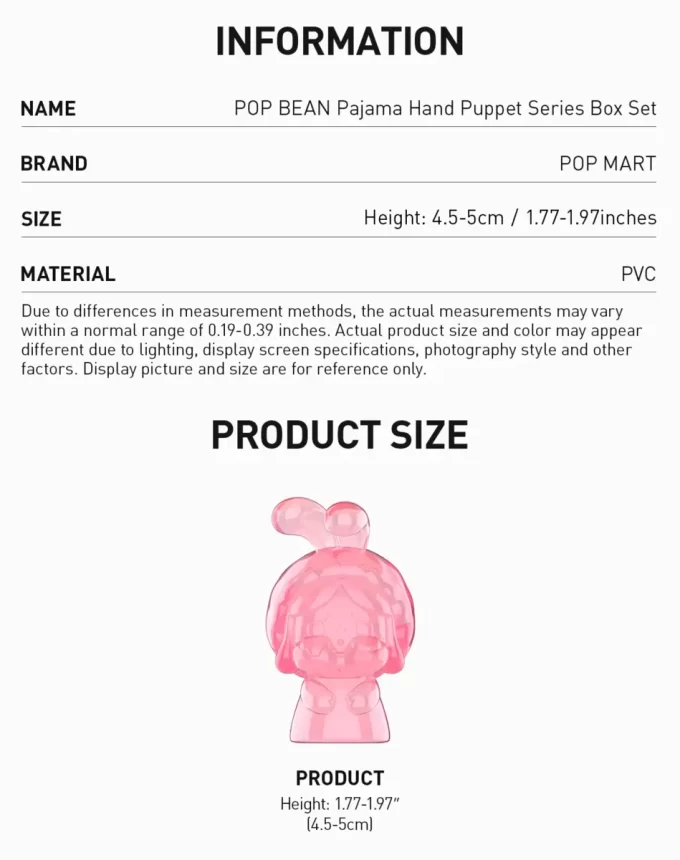 POP BEAN Pajama hånddukkeserie bokssett