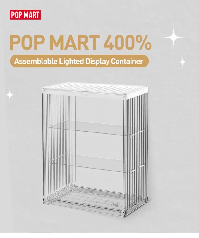 POP MART 400 % monterbar opplyst utstillingsbeholder