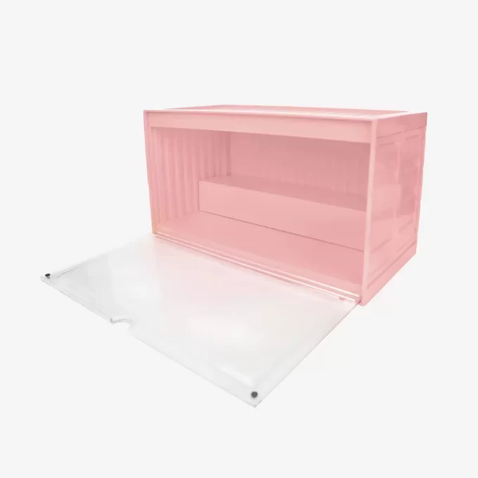 POP MART lysende utstillingsbeholder (hvit og gul og rosa)