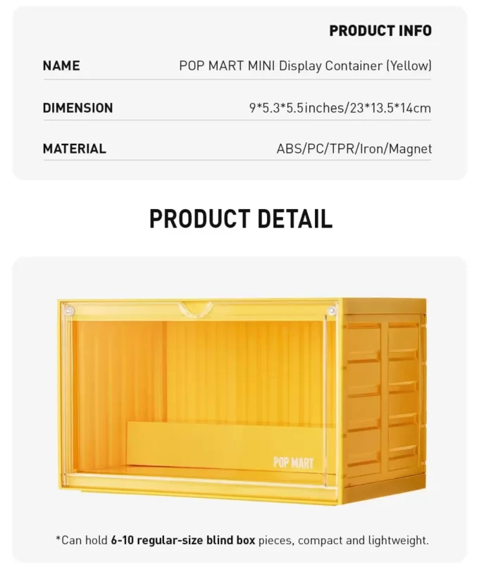 POP MART MINI utstillingsbeholder
