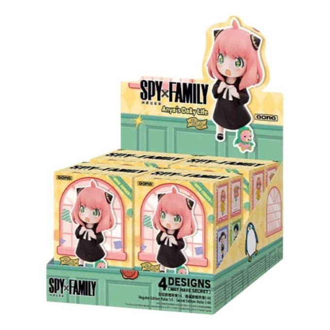 Pop Mart SPY X FAMILY Anya’s Everyday DLC-figurer i forseglet etui (4 blinde esker)