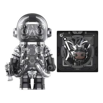 Pop Mart x CLOT Mega Space Molly Black Alienegra-sett 400 % + 3D stereoskopisk malerisett