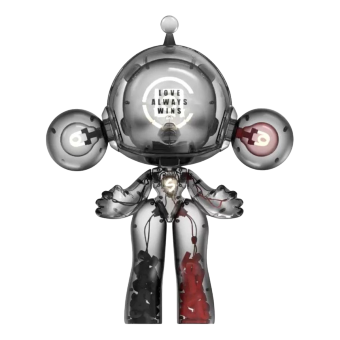 Pop Mart x Clot Skullpanda Mega Invincible Love Figur 1000%
